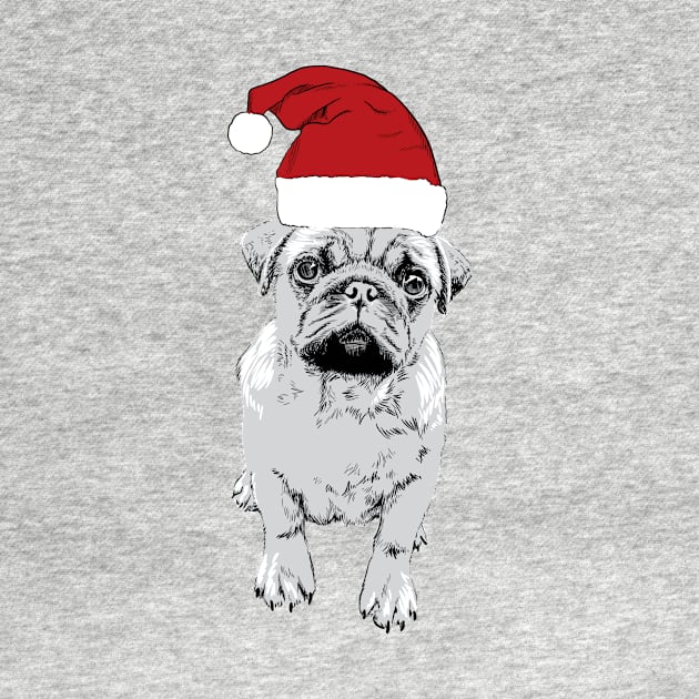 A Christmas Pug Puppy by polliadesign